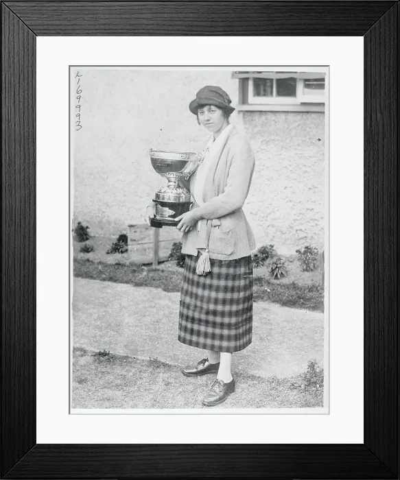Framed Print : Joyce Wethered with Golf Trophy Framed Print : Joyce Wethered with Golf Trophy