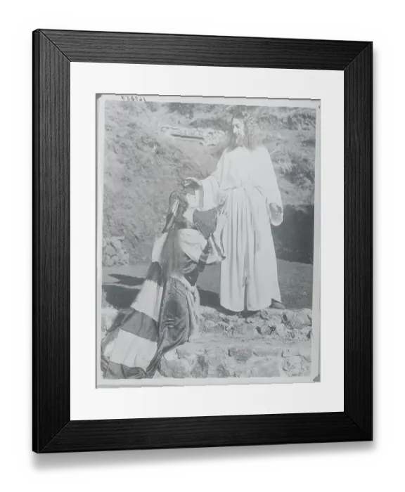 Framed Print : Depiction of Jesus with Mary Magdalene Framed Print : Depiction of Jesus with Mary Magdalene