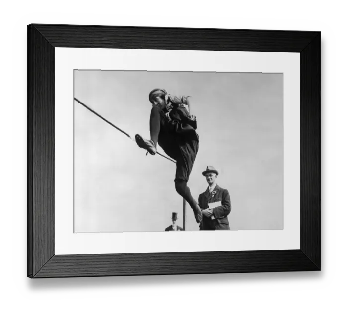 Framed Print : Elliot-Lynn in High Jump Action Framed Print : Elliot-Lynn in High Jump Action
