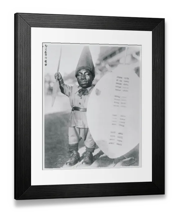 Framed Print : Portrait of Zulu dwarf named July Framed Print : Portrait of Zulu dwarf named July