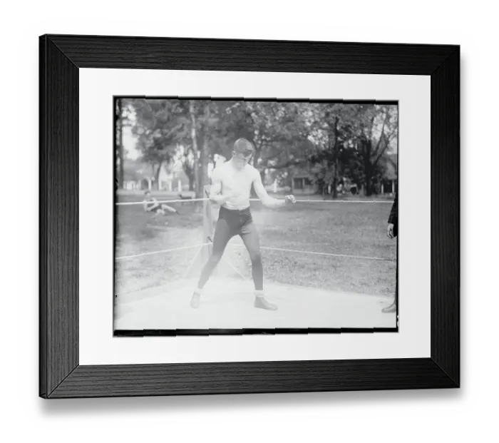 Framed Print : Bobby Barrett in Boxing Ring Framed Print : Bobby Barrett in Boxing Ring