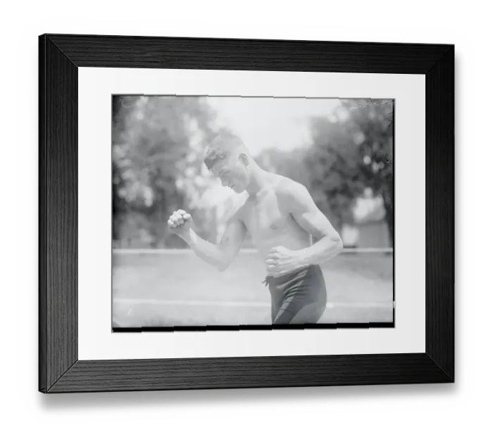 Framed Print : Bobby Barrett in Boxing Ring