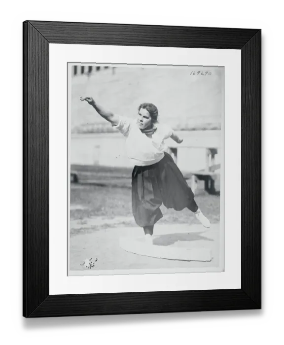 Framed Print : Ida Kern During Shot Put Action Framed Print : Ida Kern During Shot Put Action