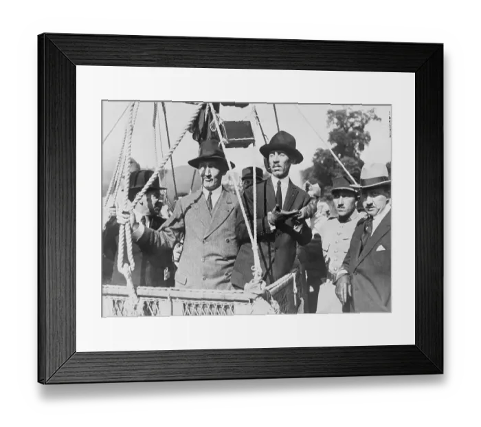 Framed Print : Santos Dumont Riding Balloon Framed Print : Santos Dumont Riding Balloon