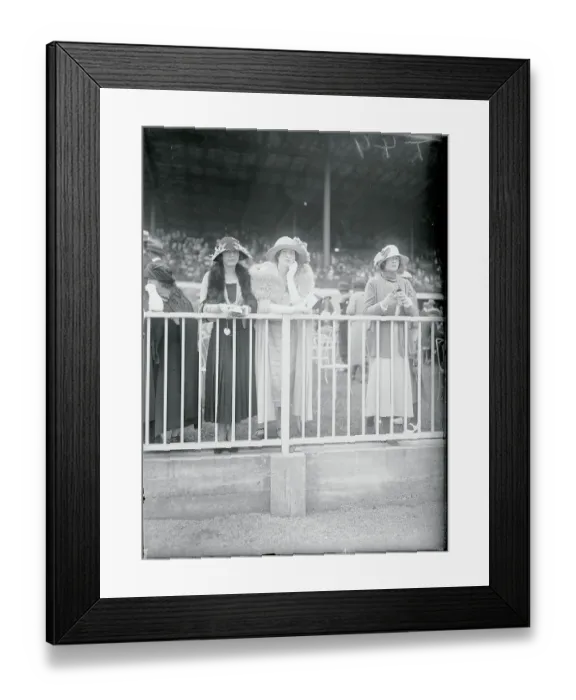 Framed Print : Society Women at Belmont Race Track Opening Day Framed Print : Society Women at Belmont Race Track Opening Day