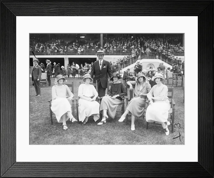 Framed Print : Society Types at Belmont Race Track Opening Day Framed Print : Society Types at Belmont Race Track Opening Day