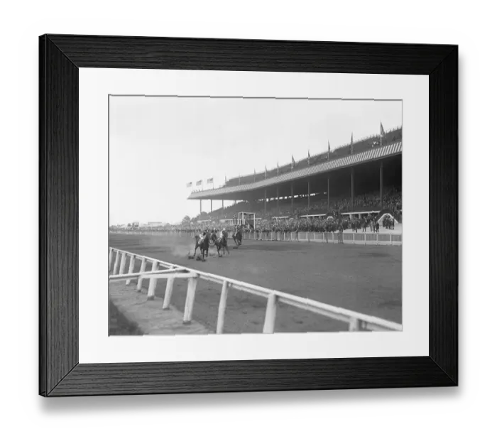 Framed Print : Race on Opening Day at Belmont Park Race Track Framed Print : Race on Opening Day at Belmont Park Race Track