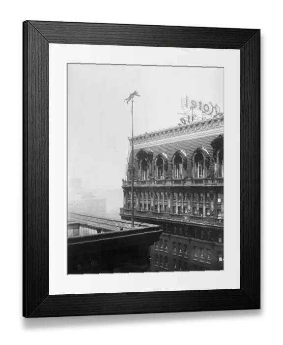 Framed Print : Jack Crippen Balancing Himself atop Flagpole Framed Print : Jack Crippen Balancing Himself atop Flagpole