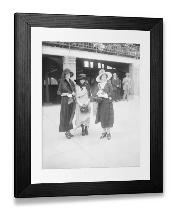 Framed Print : Society Women Selling Poppies at Race Track Framed Print : Society Women Selling Poppies at Race Track