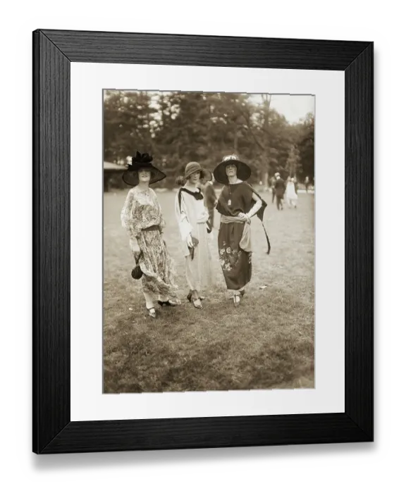 Framed Print : Society Women at Belmont Race Track Opening Day Framed Print : Society Women at Belmont Race Track Opening Day