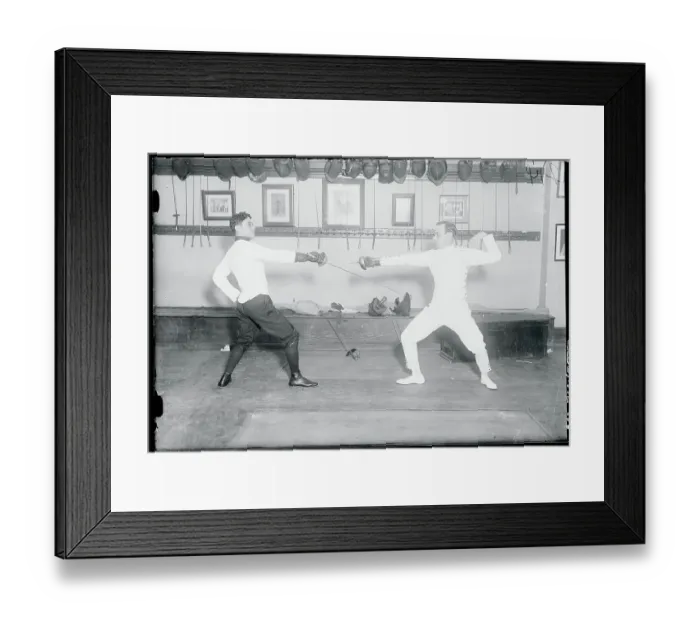 Framed Print : Cuban Fencers in Fighting Pose Framed Print : Cuban Fencers in Fighting Pose