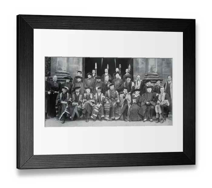 Framed Print : Lord Haig and Sir James Barrie Posing with Others Framed Print : Lord Haig and Sir James Barrie Posing with Others