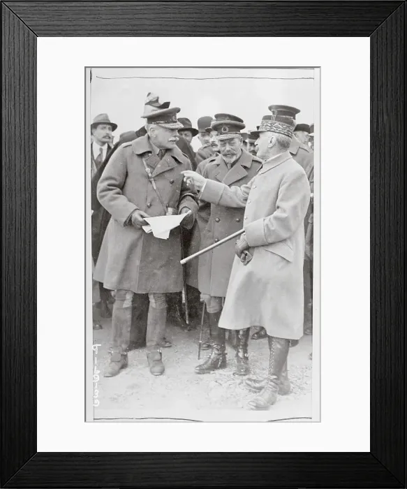 Framed Print : Notables at Graves of British Soldiers in France Framed Print : Notables at Graves of British Soldiers in France