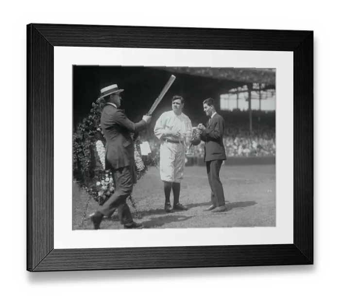 Framed Print : Babe Ruth Receiving Silver Bat Framed Print : Babe Ruth Receiving Silver Bat