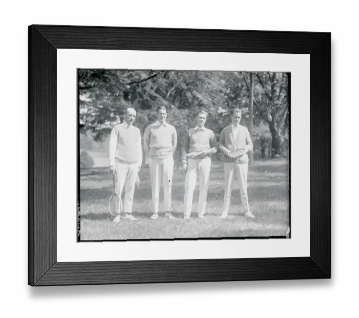Framed Print : New York Bond Club Members at Tennis Exhibition Framed Print : New York Bond Club Members at Tennis Exhibition