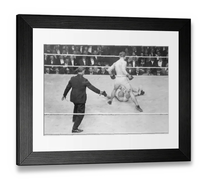 Framed Print : Carpentier Knocks Out Ted Lewis Framed Print : Carpentier Knocks Out Ted Lewis