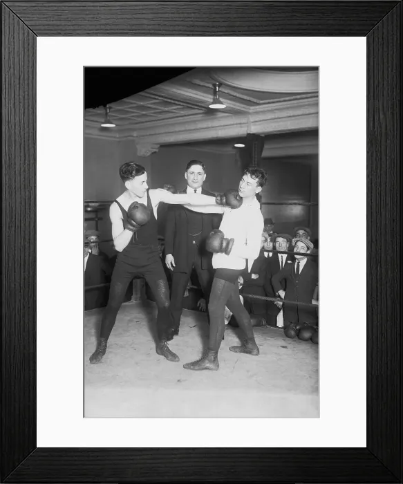 Framed Print : Benny and Joe Leonard in Boxing Ring Framed Print : Benny and Joe Leonard in Boxing Ring