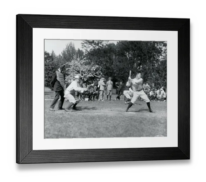 Framed Print : Company Baseball Game Framed Print : Company Baseball Game