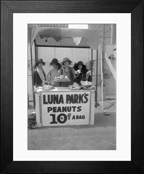 Framed Print : Society Women Selling Peanuts at Benefit Fair Framed Print : Society Women Selling Peanuts at Benefit Fair