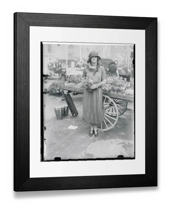 Framed Print : Woman Holding Flowers Framed Print : Woman Holding Flowers