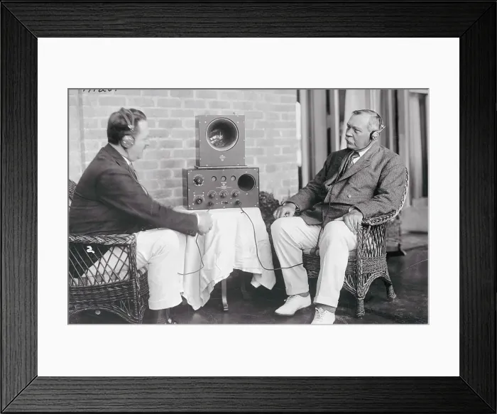 Framed Print : F.D. Waller Explaining the Radio to Sir Arthur Conan Doyle Framed Print : F.D. Waller Explaining the Radio to Sir Arthur Conan Doyle