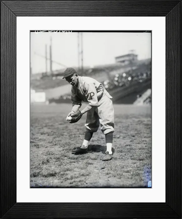 Framed Print : R.Maranville Bent Over W / Ball In Glove Framed Print : R.Maranville Bent Over W / Ball In Glove