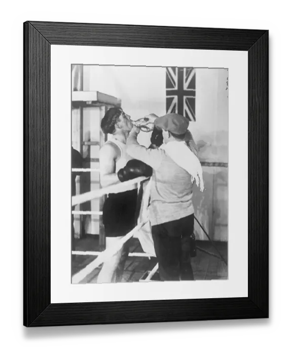 Framed Print : Boxer Georges Carpentier Rinsing Mouth Framed Print : Boxer Georges Carpentier Rinsing Mouth