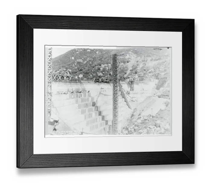 Framed Print : Dam Being Constructed Framed Print : Dam Being Constructed