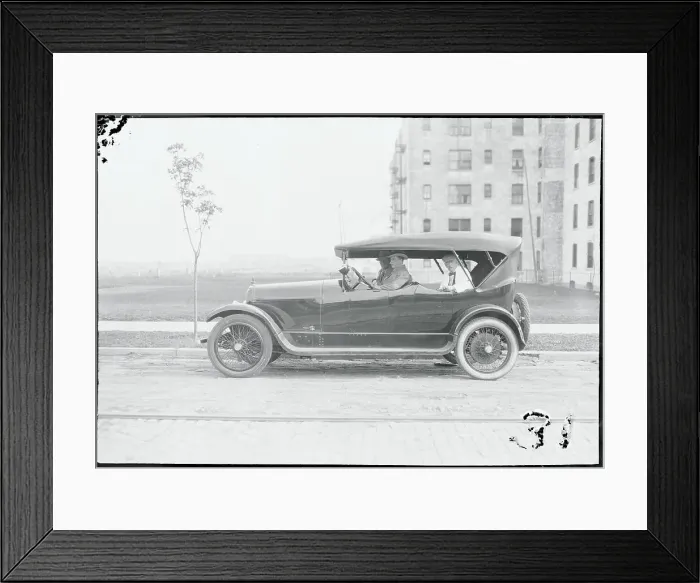 Framed Print : Richard S. Walsh in Car