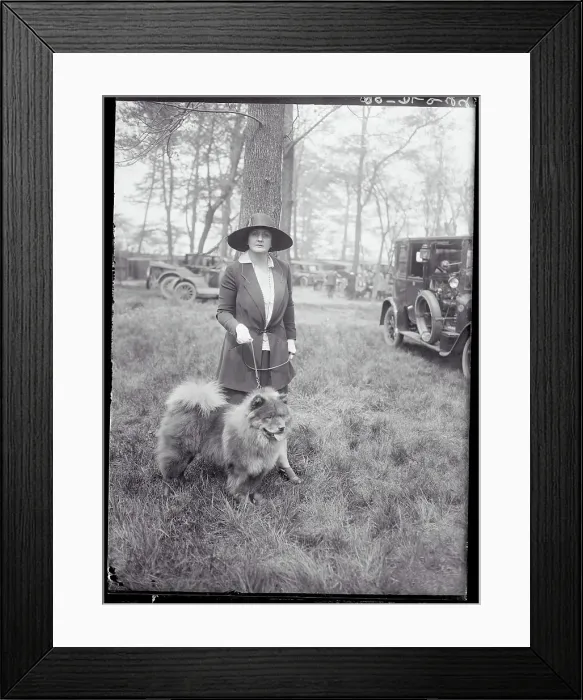 Framed Print : Mrs Robert Appleton with Prize Winning Dog Framed Print : Mrs Robert Appleton with Prize Winning Dog