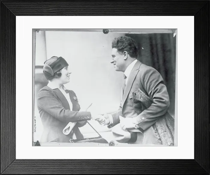 Framed Print : Martinelli and Bori Shaking Hands Framed Print : Martinelli and Bori Shaking Hands