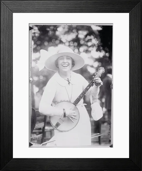 Framed Print : Lucrezia Bori Playing the Banjo Framed Print : Lucrezia Bori Playing the Banjo