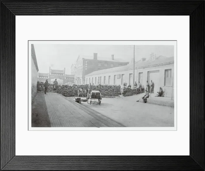 Framed Print : U.S. Marines Barricading Streets Framed Print : U.S. Marines Barricading Streets
