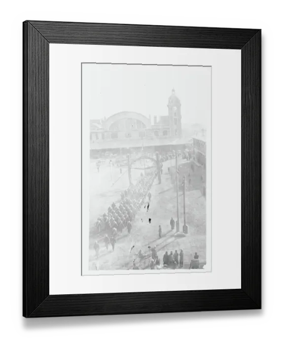 Framed Print : Marines Marching to City Framed Print : Marines Marching to City