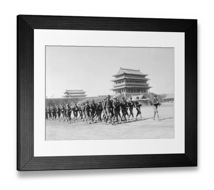Framed Print : U.S. Marines Marching Framed Print : U.S. Marines Marching