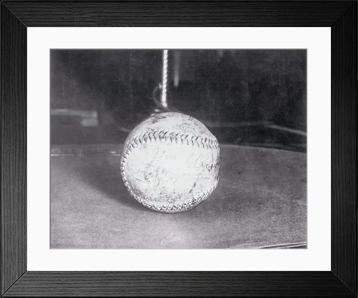 Framed Print : Baseball Used in Controversial No Hit Game