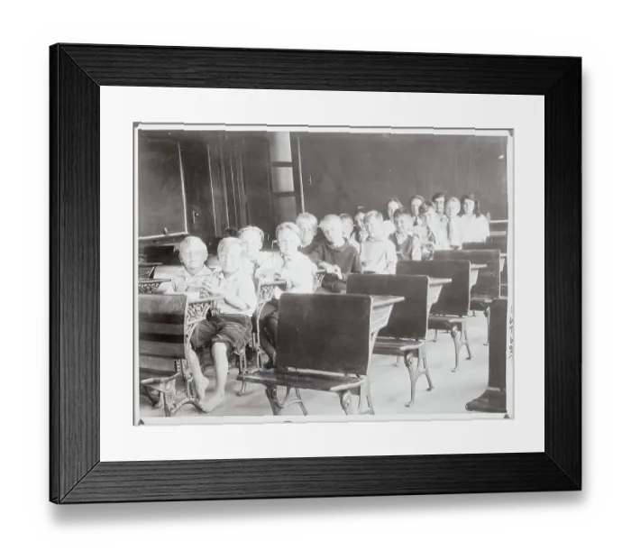 Framed Print : Twins in School