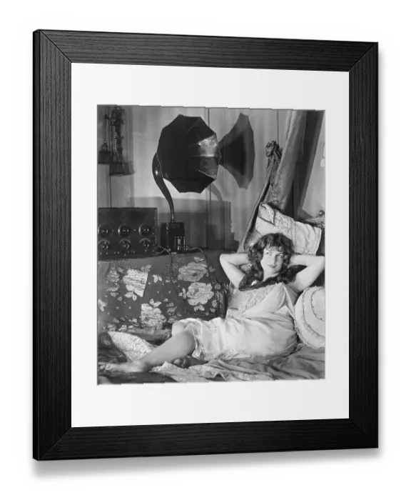 Framed Print : Woman Listening to Music Framed Print : Woman Listening to Music
