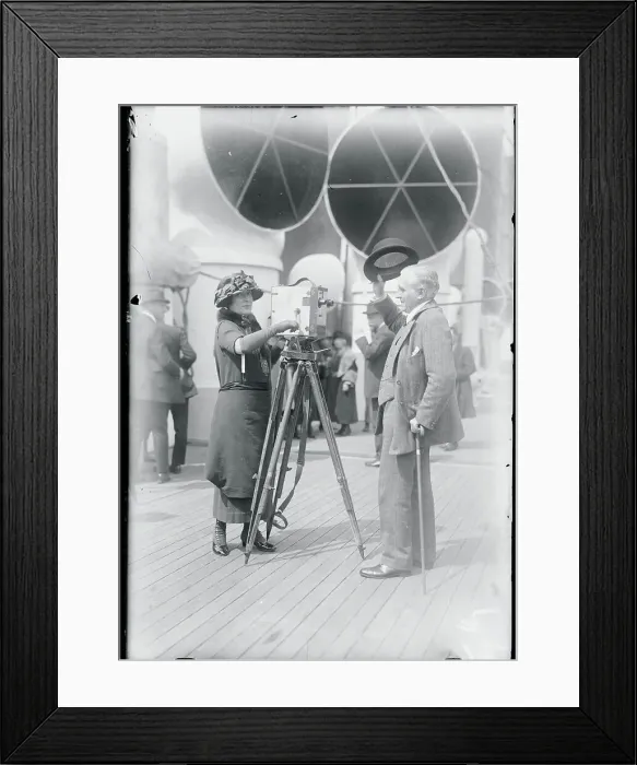 Framed Print : E.H. Southern Being Photographed Framed Print : E.H. Southern Being Photographed