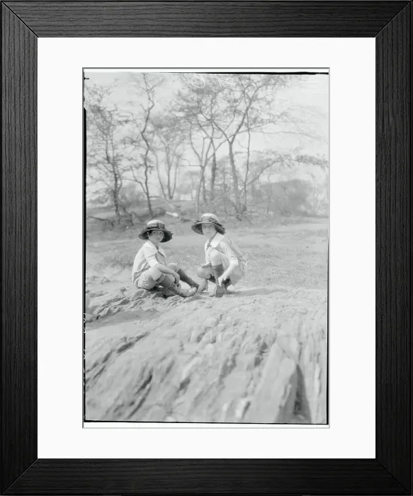 Framed Print : Two Children Playing
