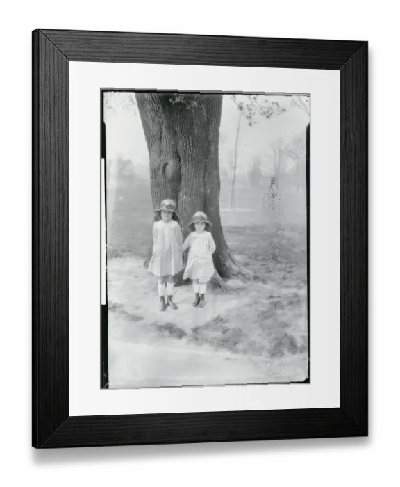 Framed Print : Portrait of Two Young Girls Framed Print : Portrait of Two Young Girls