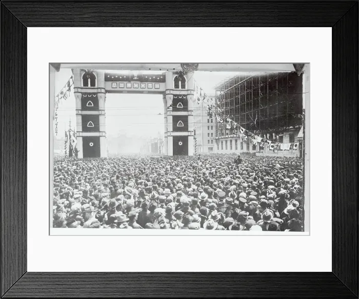 Framed Print : Crowds in Japan Gathered for Prince of Wales Framed Print : Crowds in Japan Gathered for Prince of Wales