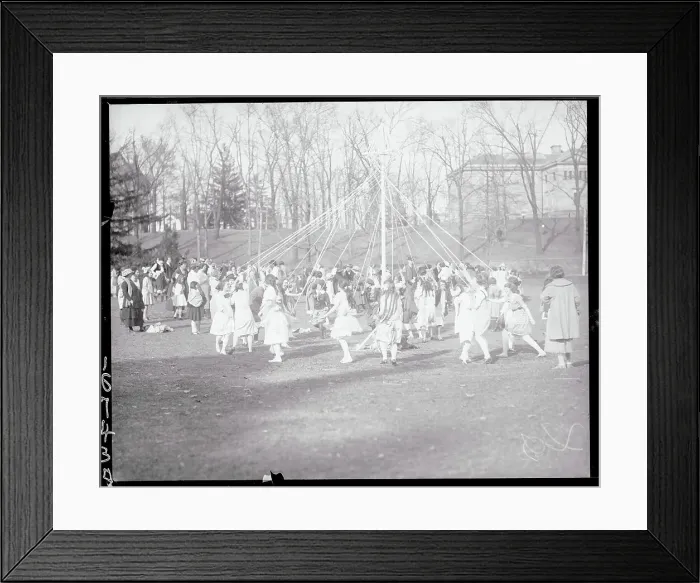 Framed Print : Girls Dancing Around Pole Framed Print : Girls Dancing Around Pole