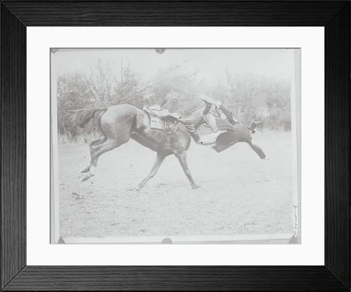Framed Print : C. F. Collins Falling from His Horse