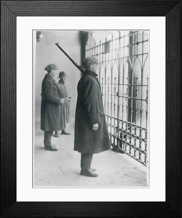 Framed Print : Soldiers Guarding Courthouse Framed Print : Soldiers Guarding Courthouse