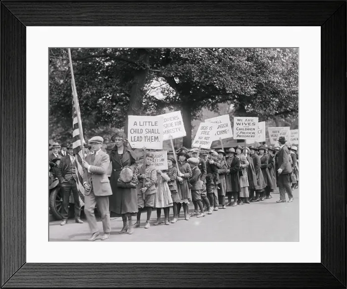Framed Print : Children Participating in a Protest