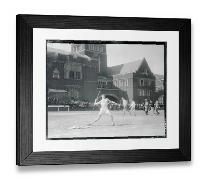 Framed Print : Athlete Throwing a Javelin Framed Print : Athlete Throwing a Javelin