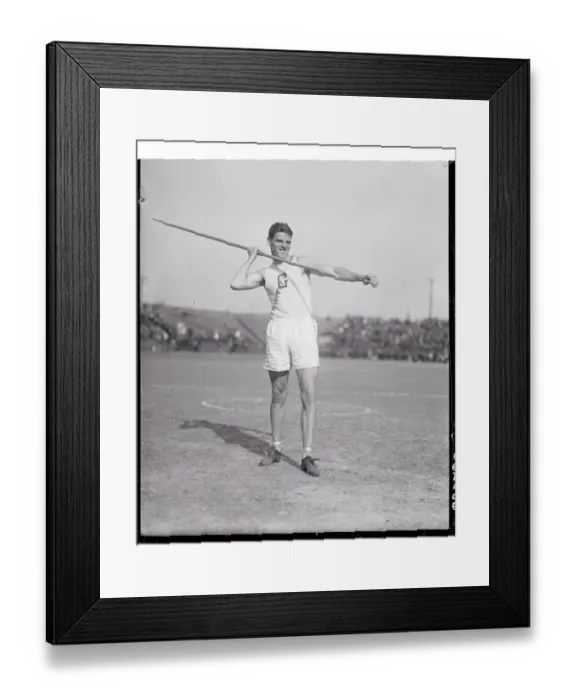 Framed Print : Athlete Holding a Javelin Framed Print : Athlete Holding a Javelin