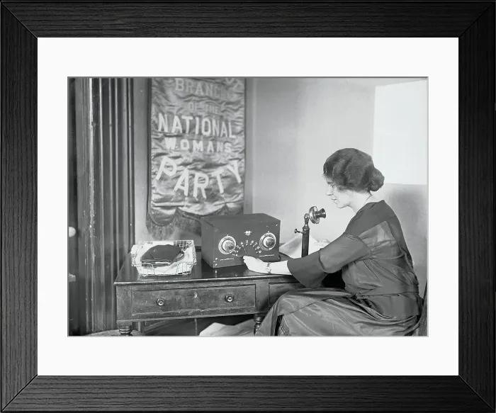 Framed Print : Suffrage Leader Alice Paul Broadcasting Framed Print : Suffrage Leader Alice Paul Broadcasting