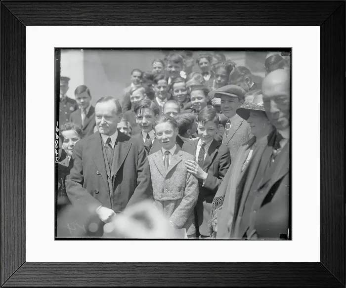Framed Print : Wesley Barry and the President